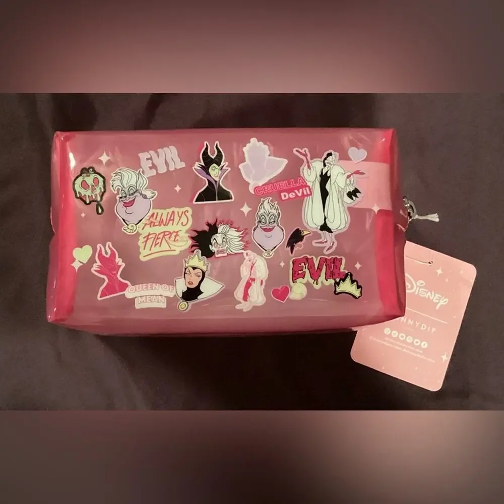NWT Skinny Dip Disney Villains Makeup Bag cosmetic travel bag